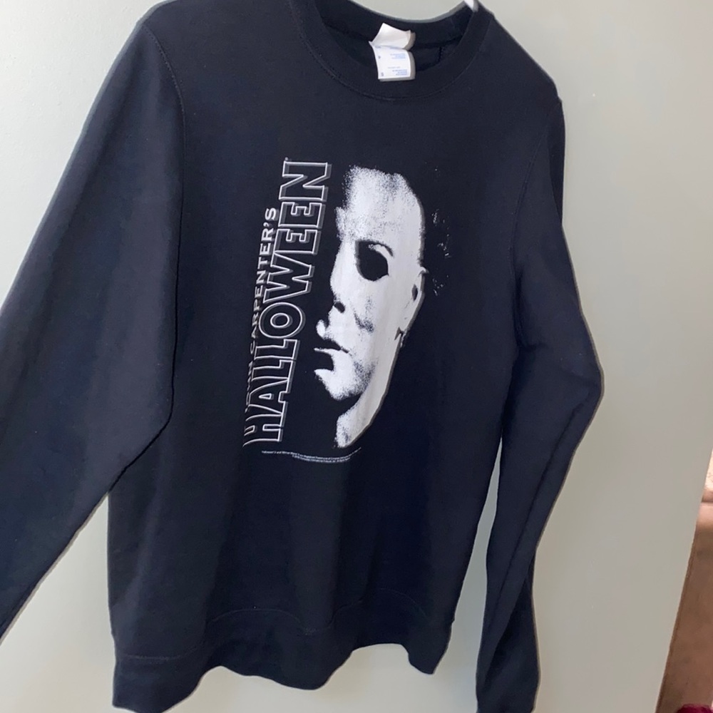 Michael Myers Black Sweatshirt. Great for Halloween